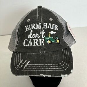 - Farm Hair Don't Care Women's Trucker Hat NWT